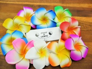 Frangipani artificial foam Flowers x 10 pcs-(7cm diameter) colours & white - Picture 1 of 21