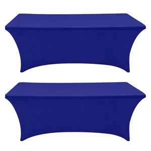 Eurmax USA Rectangular Fitted Tablecloth Spandex Table Covers,2 Pack - Picture 1 of 15