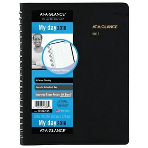 AT-A-GLANCE Daily Appointment Book, January 2018 - December 2018, 8" x - Picture 1 of 4