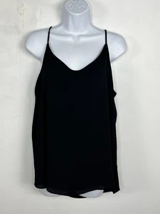Pink Republic Junior V Neck Tank Top Sz XL Black Spaghetti Straps New - Picture 1 of 10