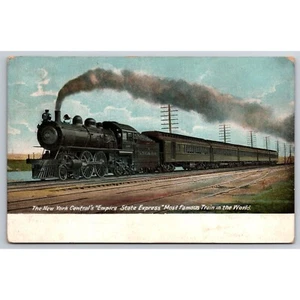 Postcard Vintage The New York Central's "Empire State Express" Most Famous Train - Picture 1 of 2