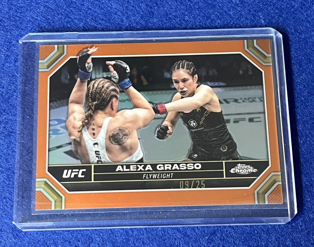 2024 Topps Chrome UFC  Alexa Grasso #6 Orange Refractor #/25 SSP RARE