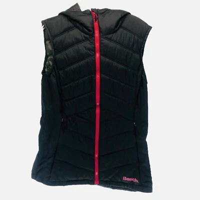 Bench Thinsulate Lightweight Polyfill Hood Puffer Vest Jacket Maroon Women Small - Image 1 of 4