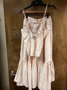 Women NWOT "Free People Peach , 2 piece top and long skirt outfit. Size Small - Picture 1 of 5