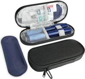 Insulin Pen Cooler Travel Case with TSA Approved Ice Packs,Diabetic Black - Picture 1 of 6