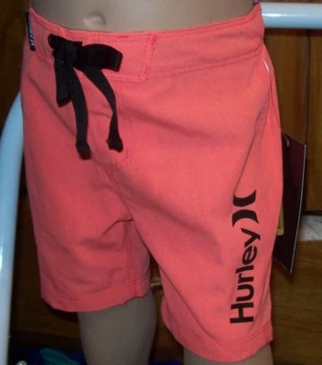 NEW Hurley sz 6 solid heather orange boys youth swim board shorts swimsuit - Image 1 of 2