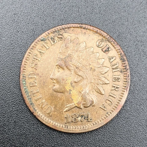 1874 Indian Head Cent Penny U.S Coin Cover