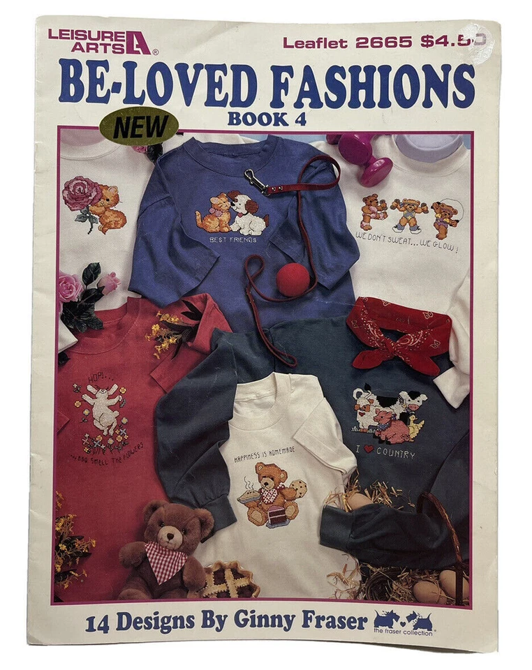 1995 Leisure Arts Beloved Fashions Book 4 2665 Cross Stitch Pattern Book 9311 - Image 1 of 2