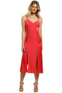VESTIRE Be Good to Me Midi Dress in Hibiscus Sleeveless Size 6 AU - Picture 1 of 3
