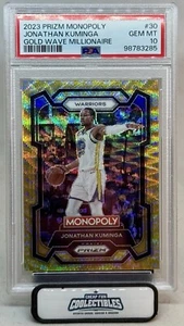 Jonathan Kuminga 2023-24 Prizm Monopoly Gold Wave Millionaire Prizm 6/10 PSA 10 - Bild 1 von 3