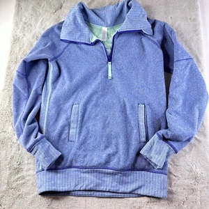 Lululemon ivivva Pullover Sweatshirt Girls 14 Shiver Stopper Blue Toothpaste - Picture 1 of 9