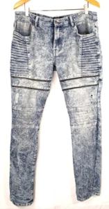 Pantalones de mezclilla ajustados Southpole para hombre 34x32 azul moto patinador grunge ropa de calle desgastados - Imagen 1 de 7