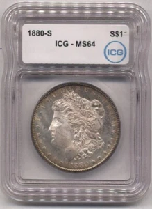 1880-S Morgan Silver Dollar - ICG MS64 - Picture 1 of 2