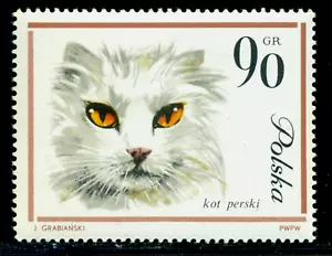 1964 Cat Breeds,Katze,Chat,Persian cat,Poland,1479,MNH - Picture 1 of 1