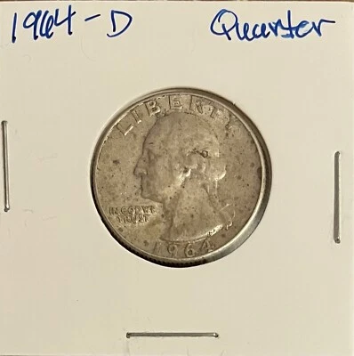 Washington Quarter 1964 D - Image 1 of 2