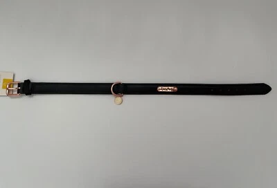 Zippy Paws Legacy Collection Black Leather Collar w/ Rose Gold Trim NWT MSRP $35 - Image 1 of 4