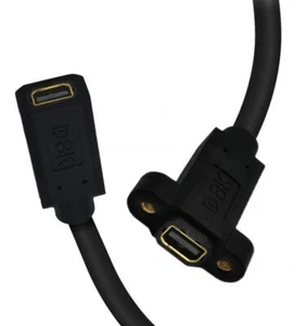 Mini DisplayPort Panel Mount Extension Cable, Female to Female - 0.3m - Picture 1 of 8