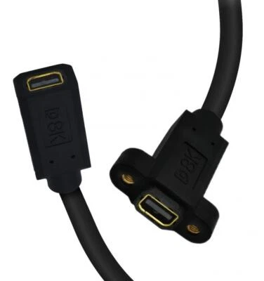 Mini DisplayPort Panel Mount Extension Cable, Female to Female - 0.3m - Image 1 of 4