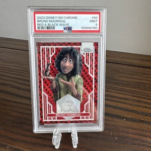 RARE Topps Chrome Disney 100 BRUNO MADRIGAL #50 Red & Black Wave /28 PSA 9 🔥 - Picture 1 of 2