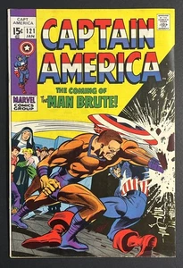 Captain America #121 1970 Marvel Comics 4,5 sehr guter Zustand + Schlüssel 1. Mann - Brute Gene Colon - Bild 1 von 14