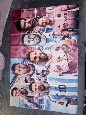 Lionel Messi Argentina and Inter Miami CF Flag 3x5ft MLS - Image 1 of 4