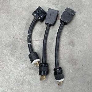 4x Adapter Edison Male to Stage Pin Female, 1 Ft. 12/3 - Picture 1 of 3