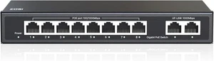 ZOSI 8 Port Gigabit PoE Switch 2 Gigabit Uplinks, Max Output 96W IEEE802.3af/at - Bild 1 von 8