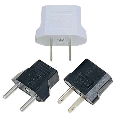 5件美国到欧盟欧洲/欧盟到美国旅行插头适配器电源转换器充电器 — 第 1/4 张图片