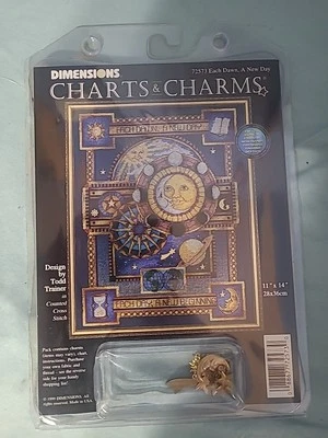 1999 Dimensions Charts & Charms Each Dawn a New Day Kit 72573 - Image 1 of 2