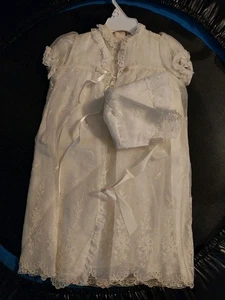 Antico set battesimo 1915 4 pezzi.B Altman Fifth Ave. NY set abito battesimo bambino - Foto 1 di 19