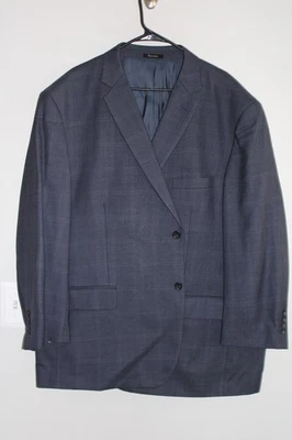 ABRIGO DEPORTIVO AZUL A CUADROS JOSEPH & FEISS DORADO 100% LANA 56R Traje Chaqueta 56 REGULAR Foto 1 de 4