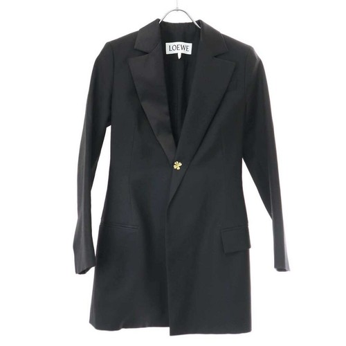 Giacca blazer smoking LOEWE con bottoni in metallo S359330X45 nero 34 usata MESC 0