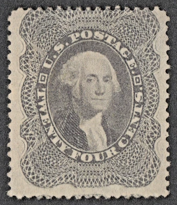 US Sc# 37 *MINT NO GUM LH { 24c WASHINGTON } BEAUTY "SCARCE FROM 1860 CV$ 525.00 - Image 1 of 4