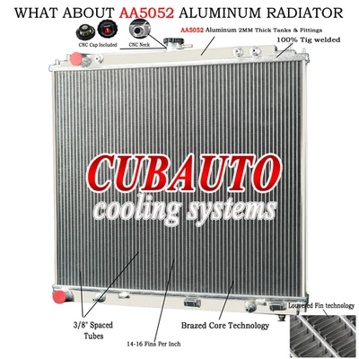 2 Row Radiator For 05-12 Nissan Navara D40 Pathfinder R51 YD25 2.5L Diesel AT UK - Image 1 of 4