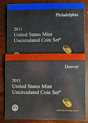 2011 P & D Annual US Mint Uncirculated Coin Set with COA 28 Coins - Image 1 of 4
