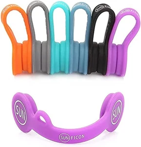6 Pack Magnetic Cord Organizers Cable Clips Cable Straps Silicone Twist Ties Col - Picture 1 of 12