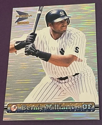 2000 Pacific Prism Bernie Williams Tinsel Silver Hobby Exclusive SP #103 Yankees - Image 1 of 4