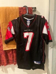 Atlanta Falcons Michael Mike Vick Reebok black #7 Jersey football youth large - Picture 1 of 3