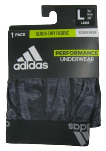 Adidas Performance Intimo Asciugatura Rapida Tessuto Uomo Large 1 PK Nero Grigio Mimetico - Foto 1 di 2