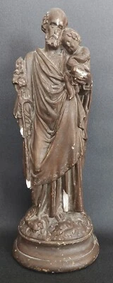 Statue Saint Joseph fin XIXème 33 cm - Photo 1/4
