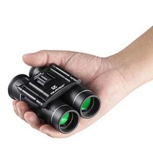 QUNSE Mini Pocket Small Binoculars, 10x25 Bird Watching Compact Folding Binocula