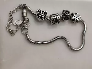 Persona Sterling Silver 925 Charm Bracelet Modernist Contemporary - Picture 1 of 12