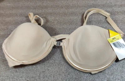 Wonderbra Push Up Woman 38C Beige strapless/ strap Underwire Padded  Front Clasp - Image 1 of 4
