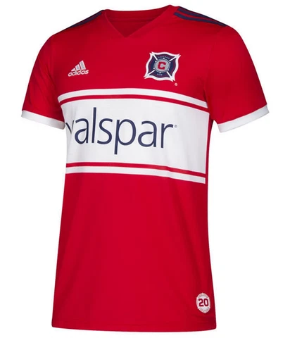 Adidas Mens Chicago Fire Valspar Jersey, Red, Small Cover