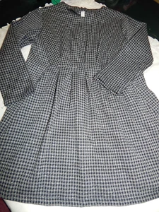 NWOT Zara Girls size 6 116 Navy Houndstooth Fit and Flare Dress Business casual - Picture 1 of 9