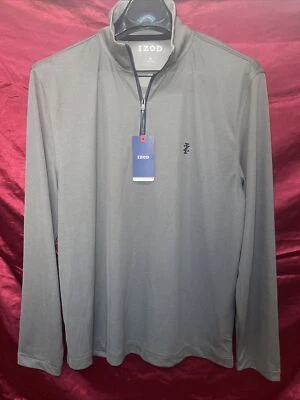 NUEVO CON ETIQUETAS $60 Para Hombres IZOD Ligero Pullover Atlético 1/4 Cremallera Camisa: Talla M Foto 1 de 3