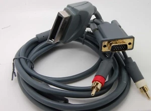 New High Definition HDTV AV VGA Video Cable Cord for Microsoft Xbox 360 x360 TV - Picture 1 of 2