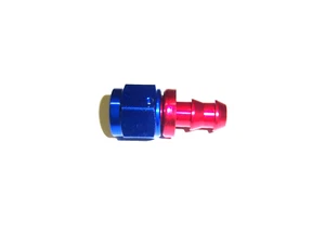 5/8 HOSE BARB TO 10AN FEMALE STRAIGHT HOSE ADAPTER RED/BLUE - Picture 1 of 1