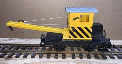 LGB 40043 YELLOW CRANE CAR WITH ORIGINAL BOX, G SCALE - Image 1 of 4