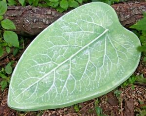 Leaf stepping stone mold  15" x 9" x 1.25" plaster concrete reusable mould